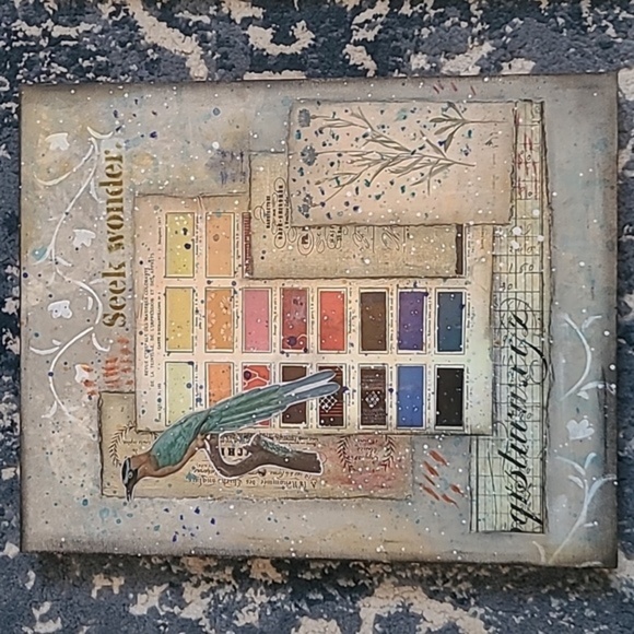 4pc Hand Made Wood Art Decor - Picture 2 of 5